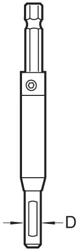 Trend Snappy HSS 5mm Regalstützen-Bohrerführung, Lippenstachel-Blindloch, Schnellwechselsystem, SNAP