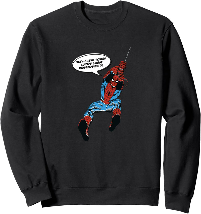 Marvel Spider-Man Great Power Quote Sweatshirt