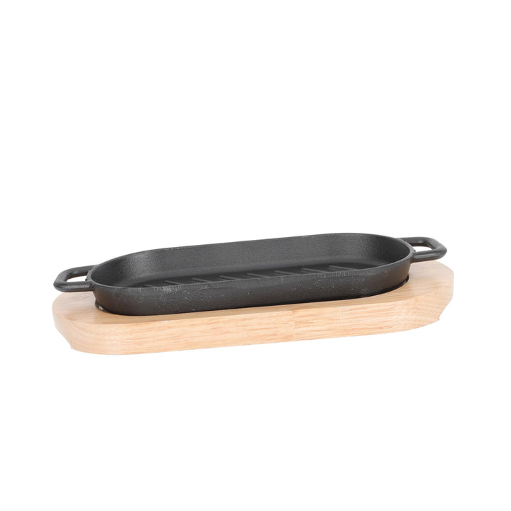 STOBAZA 1 Set Teppanyaki-Skille-Grillplatte Restaurant-Fleisch-Haushaltsplatte Sizzle-Server Antihaf