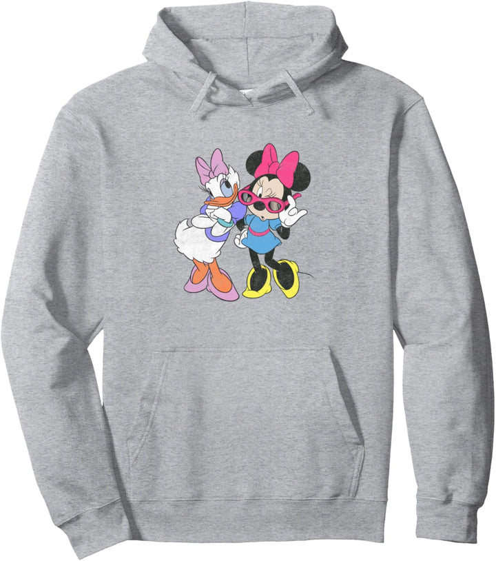 Disney Mickey And Friends Daisy & Minnie Vintage Distressed Pullover Hoodie