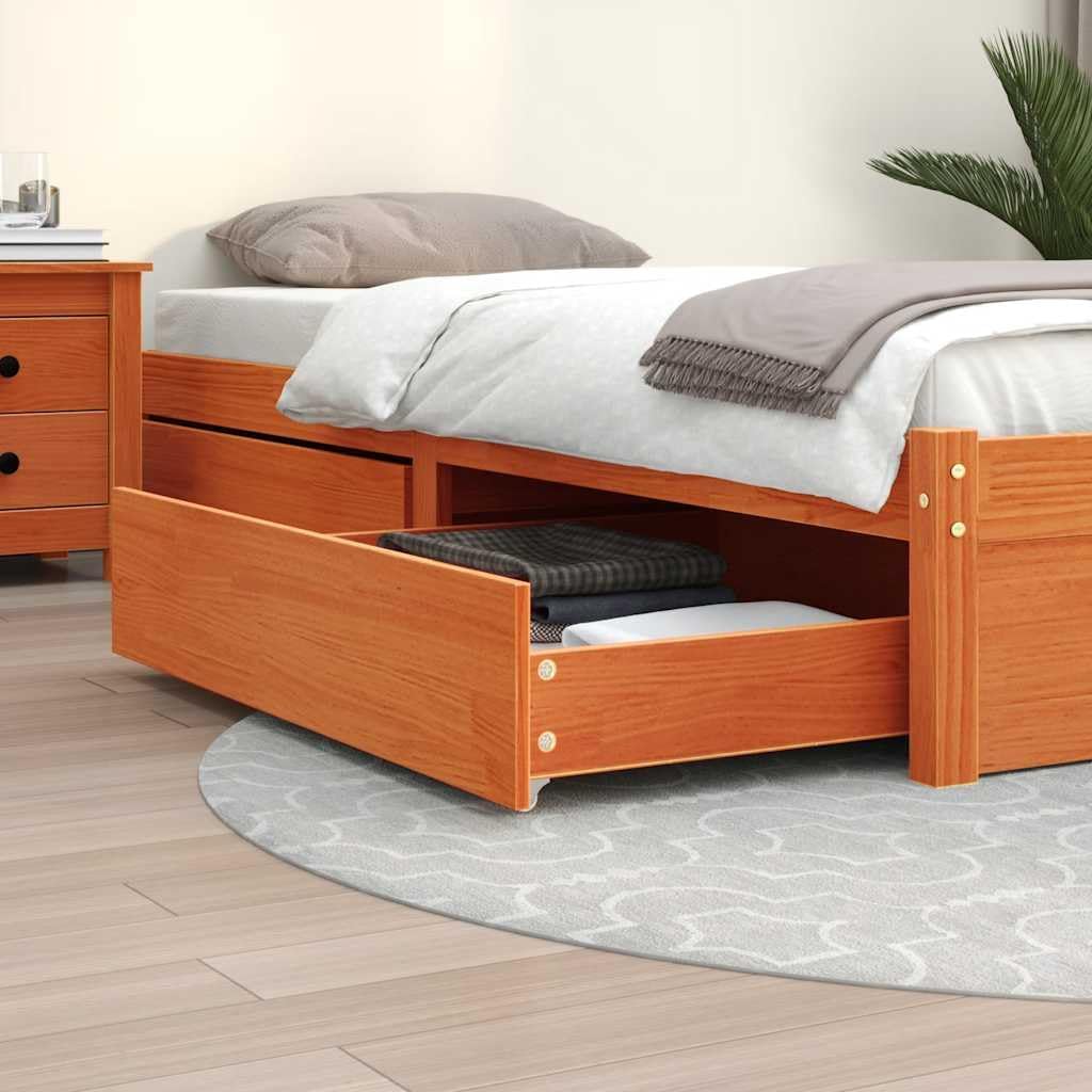 vidaXL Bettschubladen 2 Stk., Bettschublade mit Rollen, Schublade für Bett, Bettkasten Bettschubkast