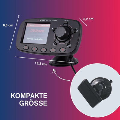 Albrecht DR 57 Adapter zum Aufrüsten von Auto-Radios, 27257, FM-Transmitter für DAB+ Sender und Blue