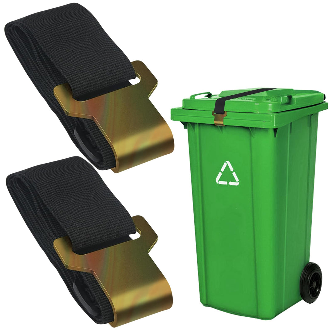 CANIPHA 2pcs Trash Locks Bärensicheres Mülleimer Deckelschloss, Verstellbares Mülleimer Schlösser fü