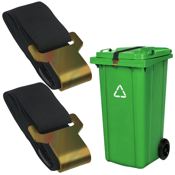 CANIPHA 2pcs Trash Locks Bärensicheres Mülleimer Deckelschloss, Verstellbares Mülleimer Schlösser fü