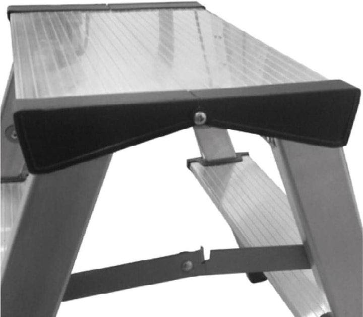 PROREGAL Metal Double Giraffe Doppelseitige-Aluminium-Stufenstehleiter | 3 Stufen | HxB 90x44cm | 12