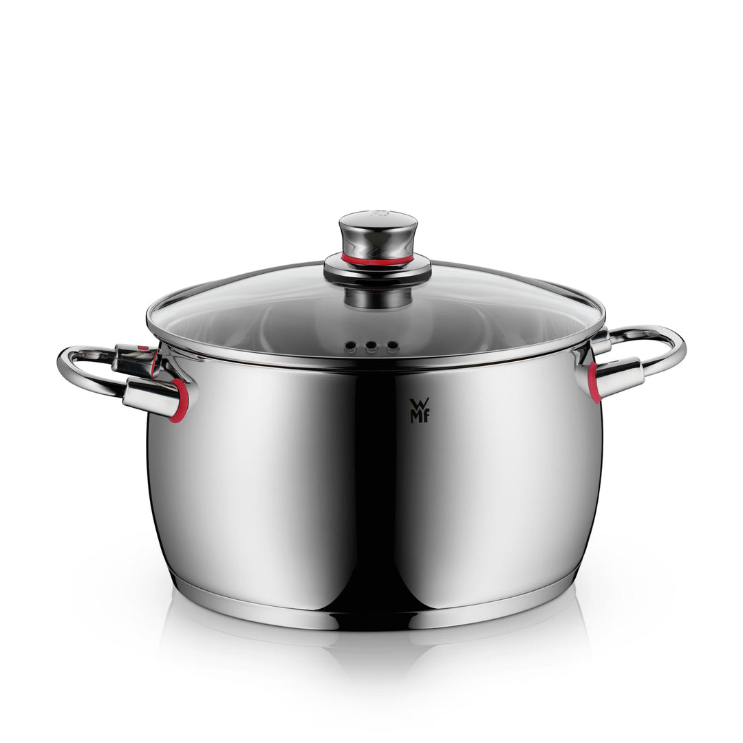 WMF Quality One Kochtopf gross 24cm, Glasdeckel mit Dampföffnung, Nudeltopf, Fleischtopf Induktion 6