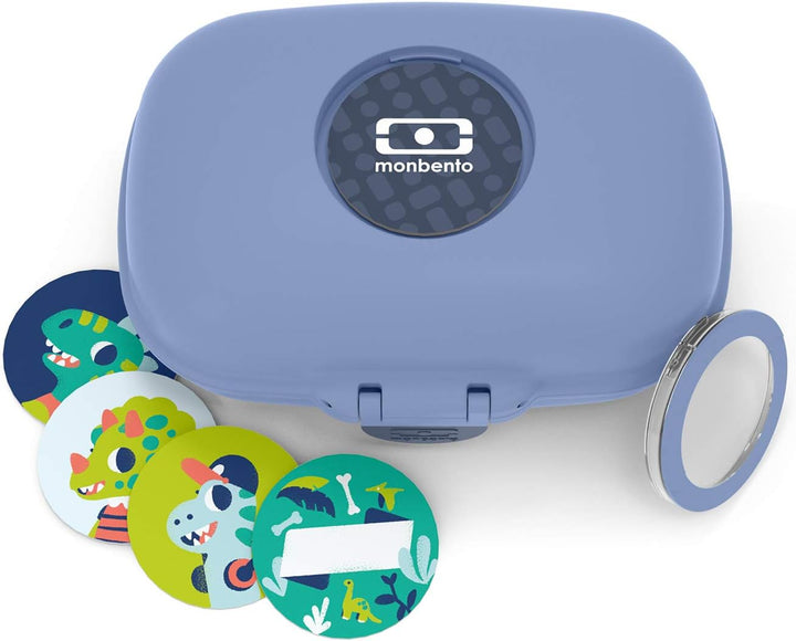 monbento - Kinder Lunchbox Set - Mit Brotdose MB Tresor Infinity mit 3 Fächern, Snackbox MB Gram Inf