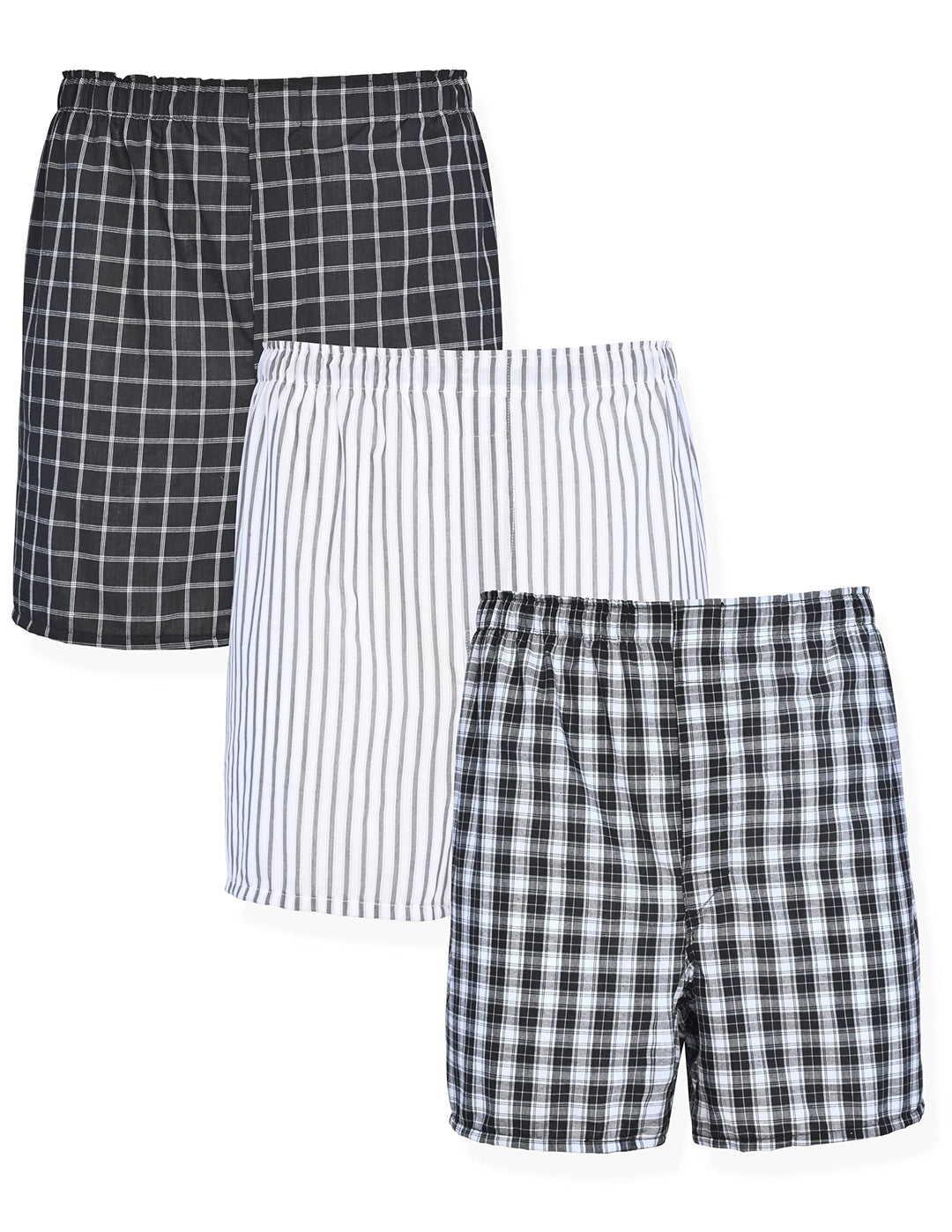 Hanes Herren Hanes Men's Tagless Boxer Briefs, 6 Pack Retroshorts (6er Pack) 6XL Schwarz/Weiss, 6XL