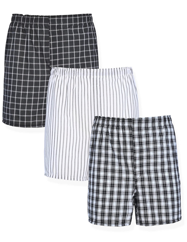 Hanes Herren Hanes Men's Tagless Boxer Briefs, 6 Pack Retroshorts (6er Pack) 6XL Schwarz/Weiss, 6XL