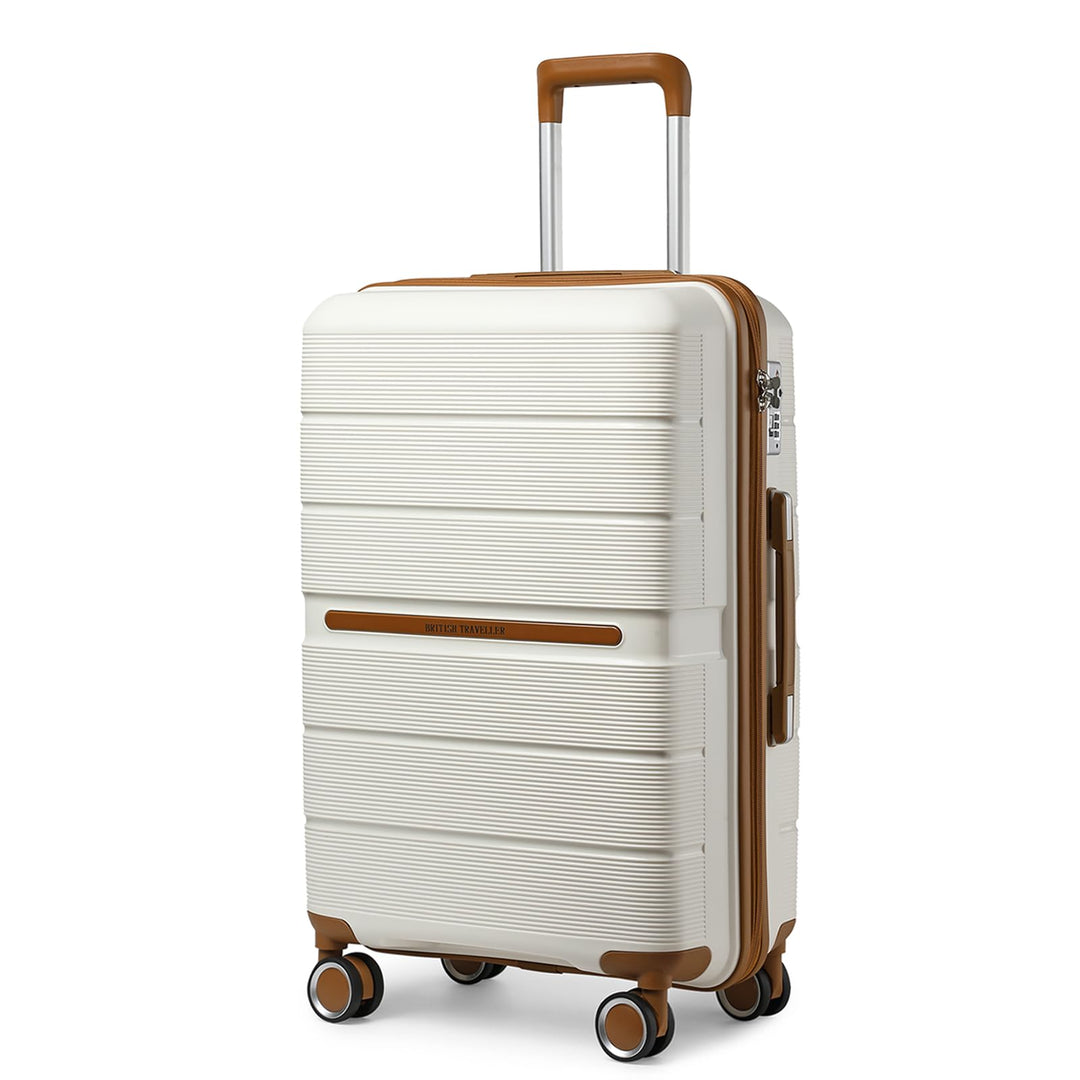 British Traveller Reisekoffer Gross Koffer Trolleys Gross Hartschalenkoffer 100% PP Handgepäck Koffe