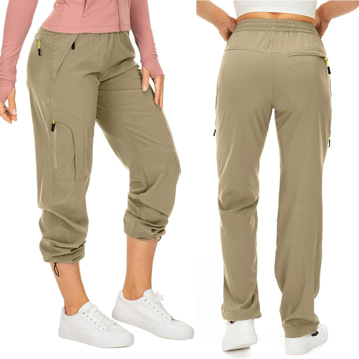 yeyity Wanderhose Damen Leichter Quick Dry Outdoorhose Atmungsaktiv Cargohose UV-Schutz Trekkinghose