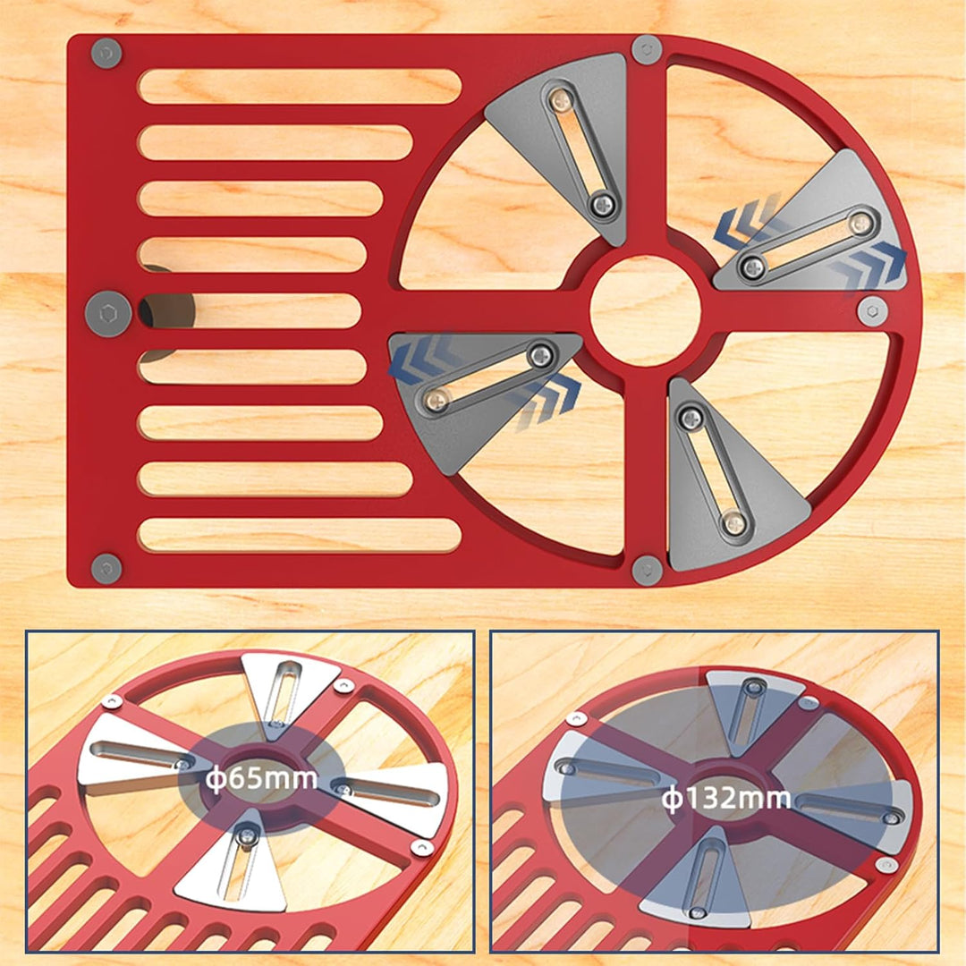 Oberfräse Grundplatte, 2-In-1Aluminiumlegierung Kantenfräse Grundplatte, Holztrimmer Basis für 65mm