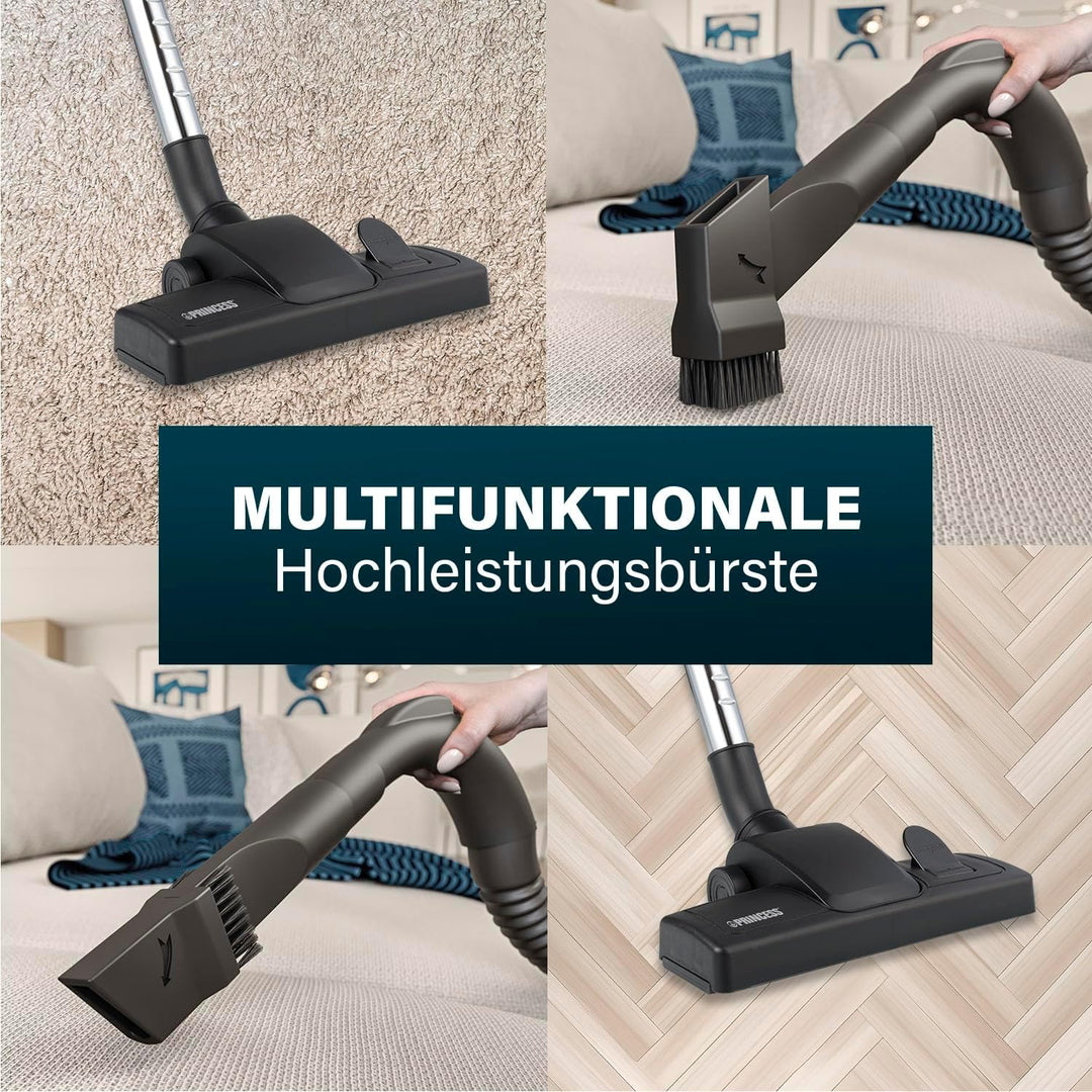Princess Cyclone Storm Staubsauger Beutellos, 4 L-Volumen, 700-W-Motor mit Multizyklon-Technologie,
