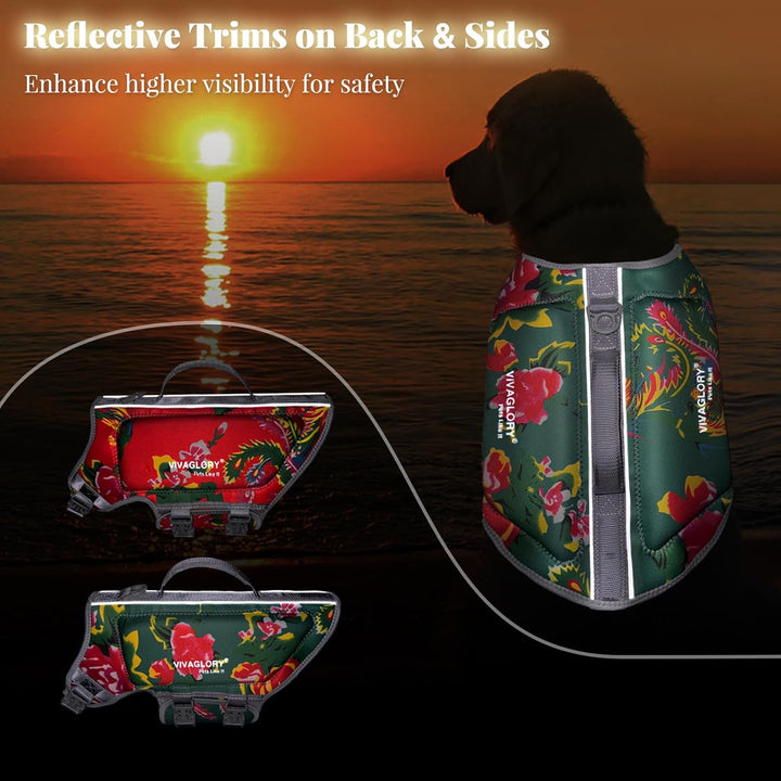 VIVAGLORY Leichte Rettungsweste für Hunde, Haustiere Lebensretter Hautfreundliche Neopren für Kleine