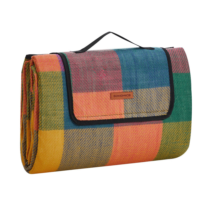 SONGMICS Picknickdecke, 195 x 150 cm, gross, Campingdecke, für Park, Garten, Strand, wasserdicht, ma