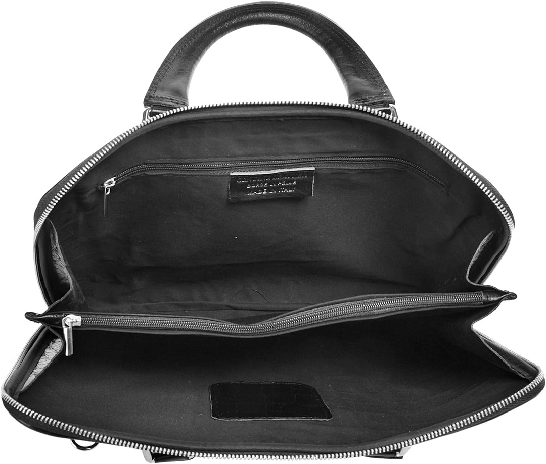 Cluty Aktentasche echt Leder schwarz Damen - 016848