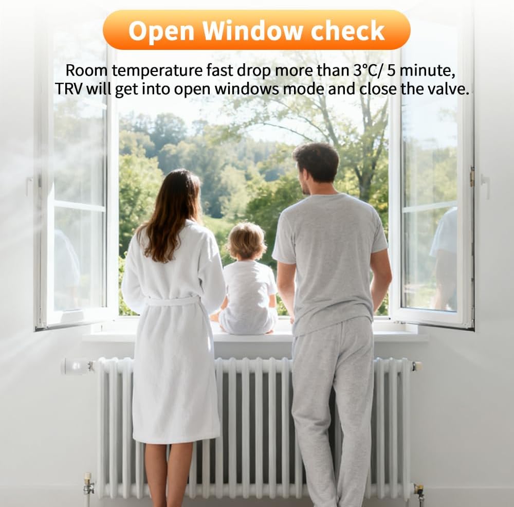 AR331-WZ Smart Heizkörperthermostat ZigBee, Energieeinsparung, Heizungssteuerung per App (Smart Life