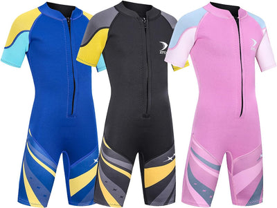 ZCCO Neoprenanzug Kinder, Kids Neoprenanzug 2.5mm Neopren Thermal Badeanzug, Neopren Front Zipper Ta