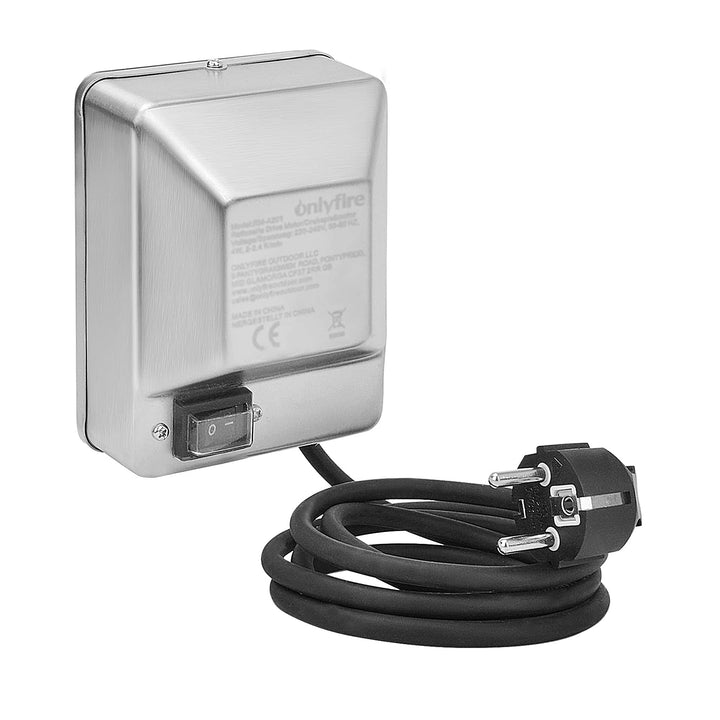 Onlyfire Edelstahl Grillmotor für Grillspiess,BBQ Rotisserie,2U/M(Umdrehungen pro Minute)-50/60Hz-4