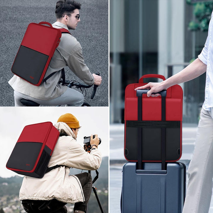 ZINZ Schlanker und Erweiterbarer Laptop Rucksack, 17 Zoll Reise-Business Rucksack, wasserabweisender