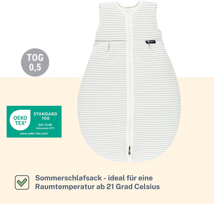Alvi Schlafsack Baby Mäxchen light I leichter Babyschlafsack ärmellos I Sommerschlafsack Jungen und