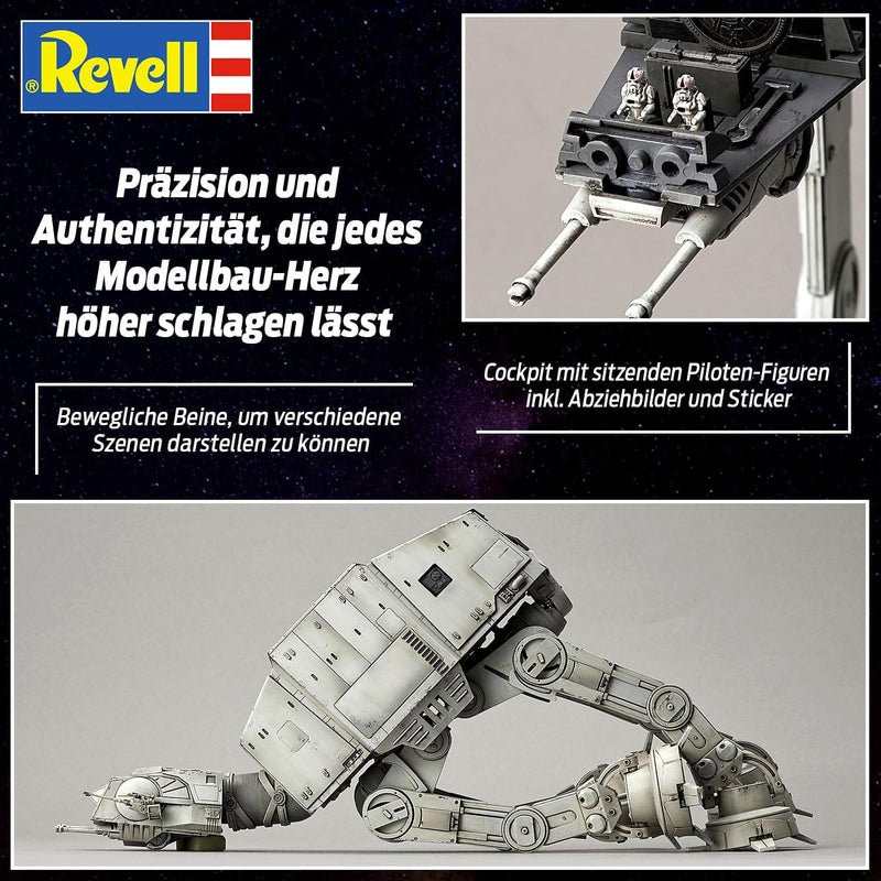 Revell Bandai Modellbausatz AT AT I Hochwertiger Bausatz des Allterrain Kampfläufer | Massstab 1:144