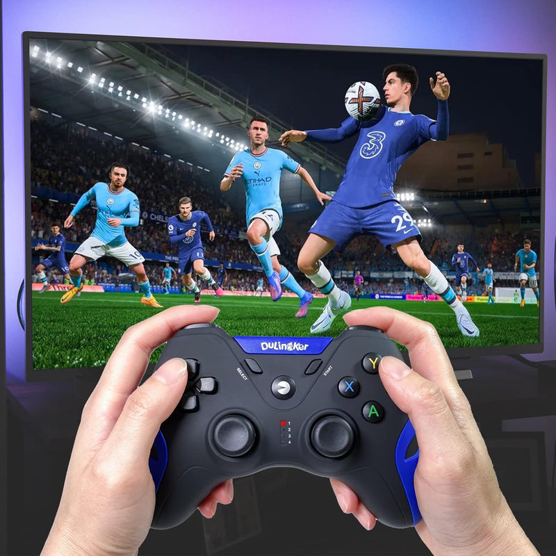 DuLingKer PC Controller Wireless, PS3 Controller PC Gamepad mit Dual Vibration, 2,4G Wireless Contro