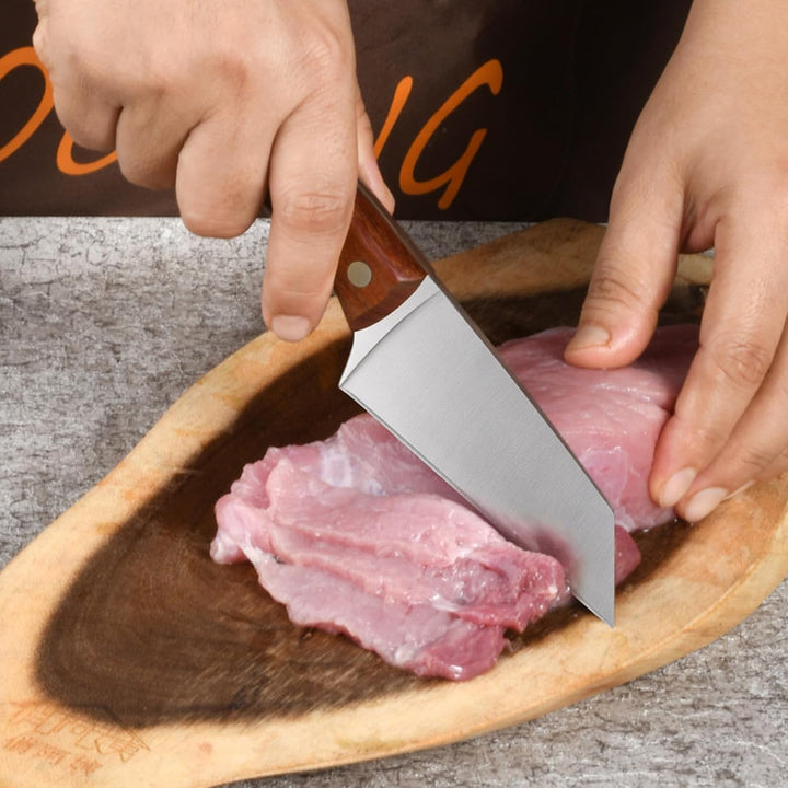 Japanischer Stil Kleines Kochmesser Voller Tang Outdoor Kochknöbel Handgefertigte Schmiede Hochkohle