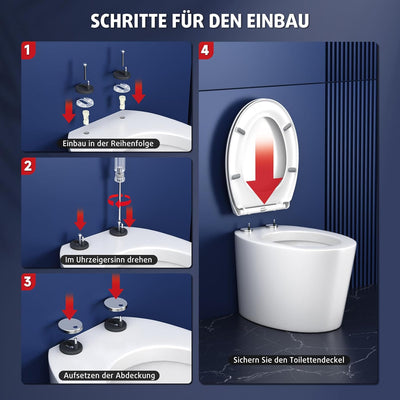 Rainsworth Nano Glaze Toilettendeckel Form O,Urea Formaldehyd Wc Sitz Mit Absenkautomatik,Ergonomisc