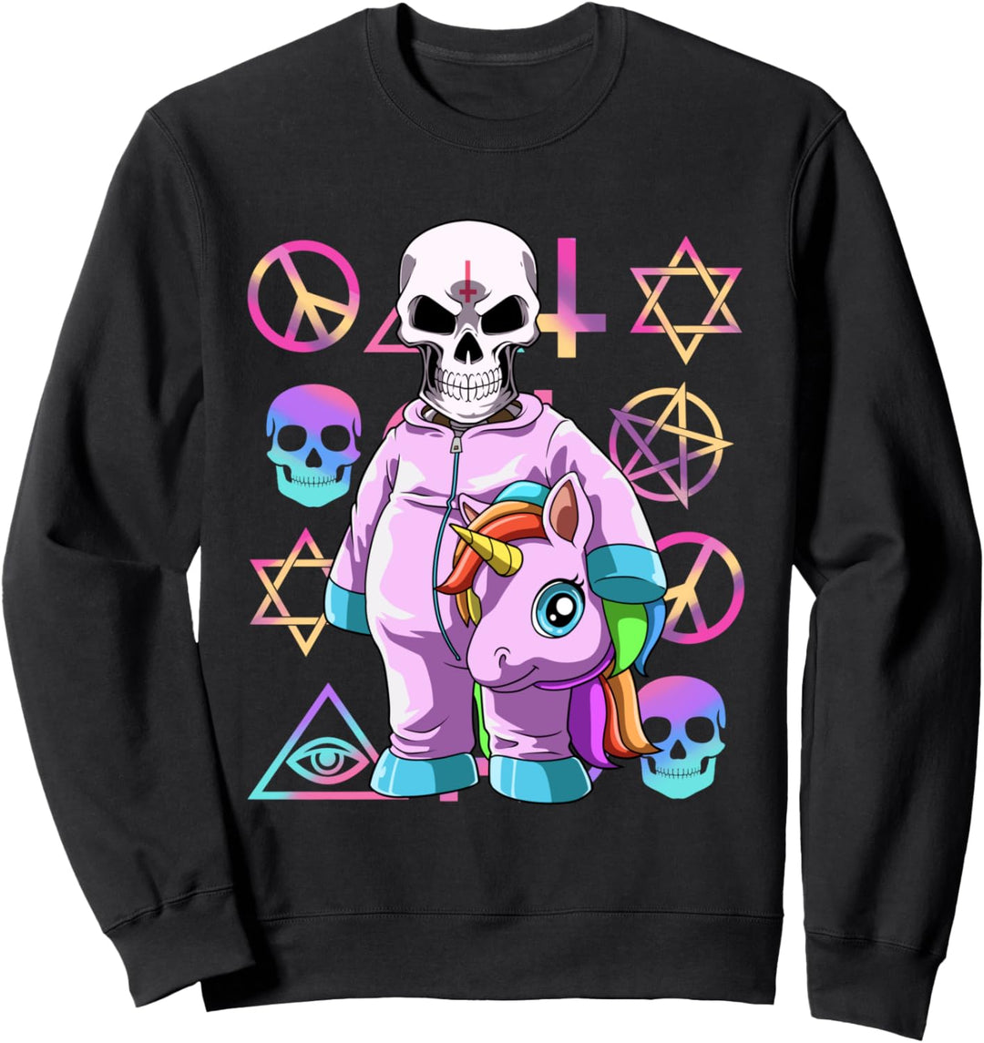 Dead Inside - Ästhetische Pastell Goth Skelett Sweatshirt