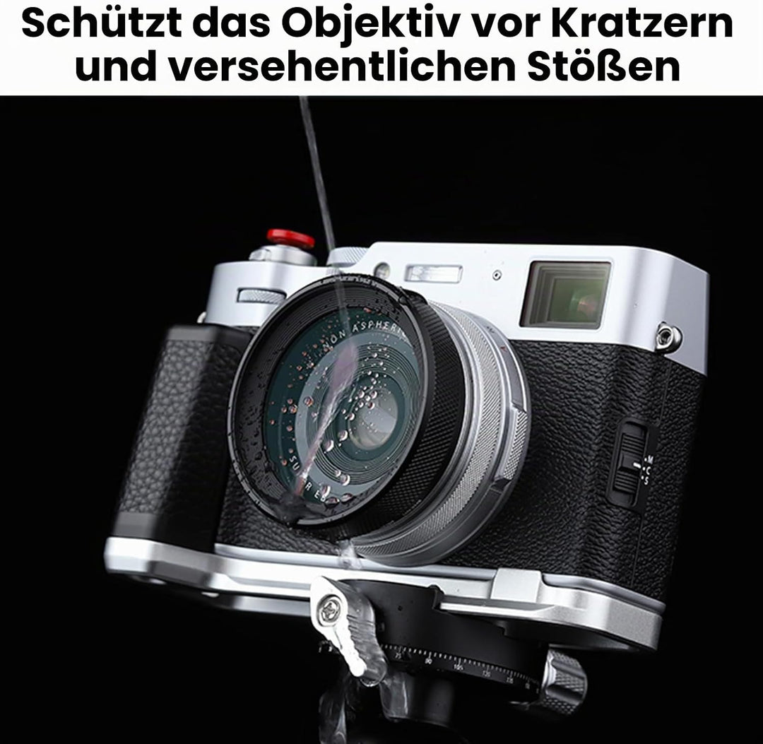 Haoge LUV-X54B Metall Gegenlichtblende Sonnenblende mit MC UV Filter Ultraviolett Schutzfilter für F