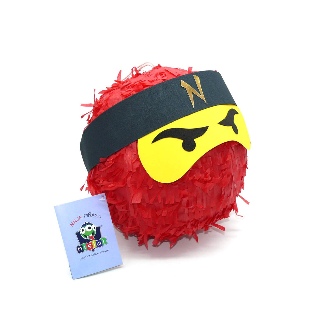 Ninja Pinata - Ideal für die Ninja Party - Geschenk für Geburtstag - Farbe zur Auswahl: Grün, Schwar