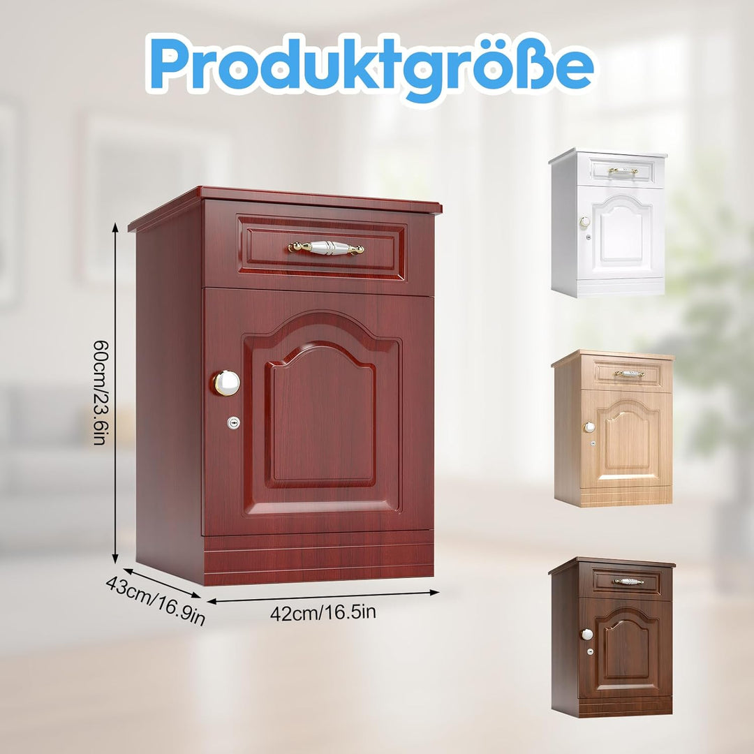 Tresor Safe mit Schlüssel,Zahlenschloss,28L,Digitaler Heimtresor mit Alarmanlage, Digital Geldkasset