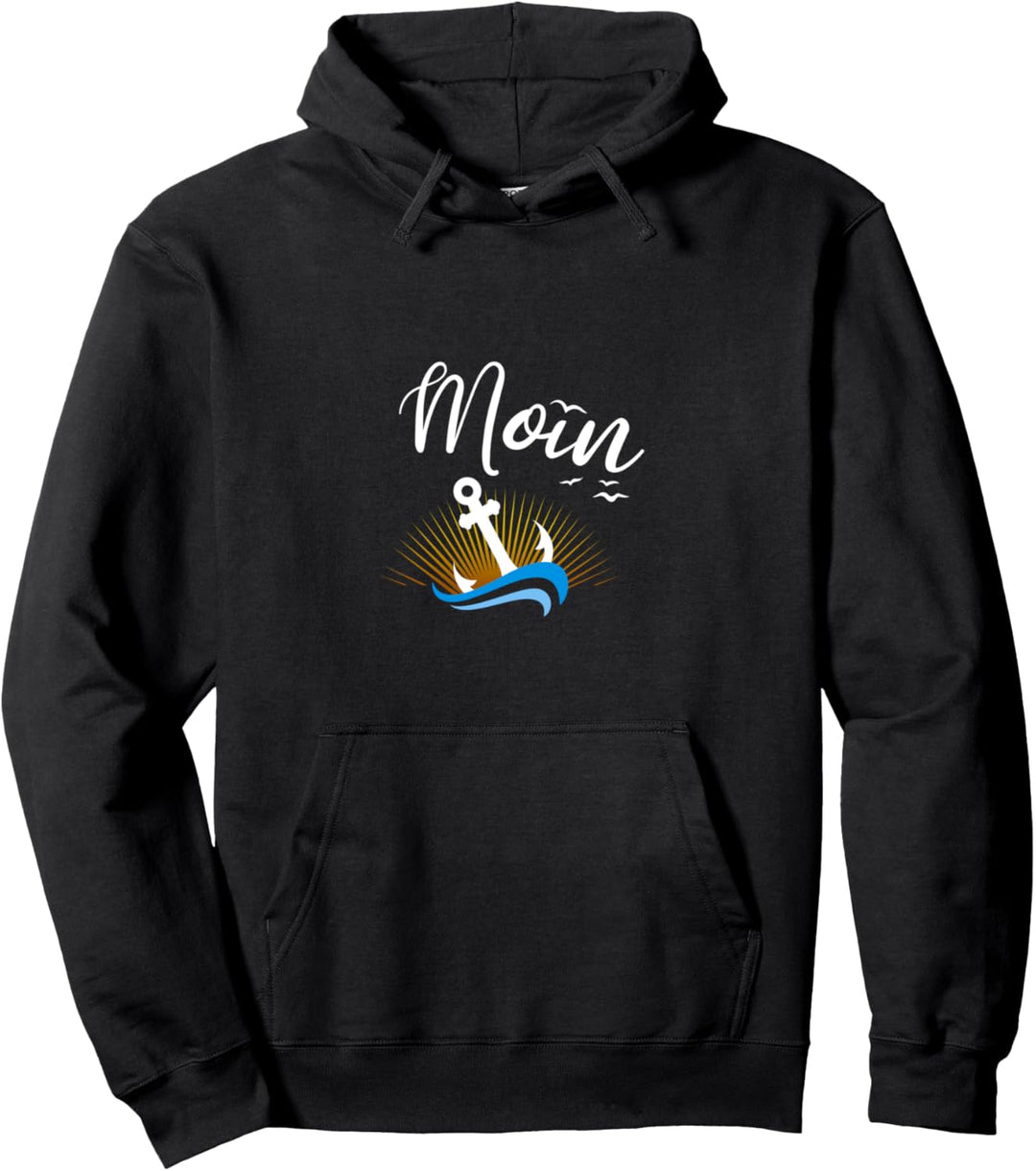 Moin Nordsee Ostsee mit Anker und Möwen für Küste und Meer Pullover Hoodie