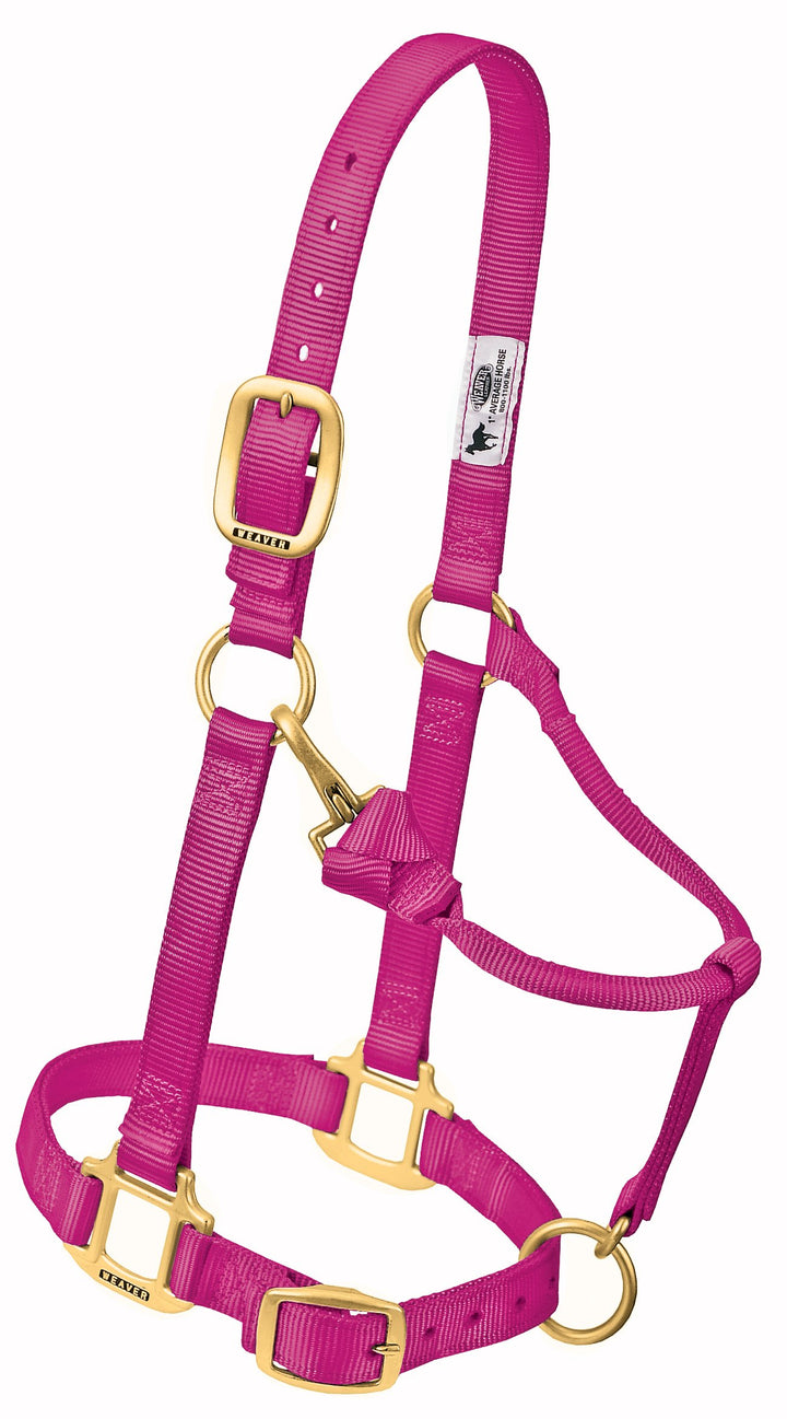 Weaver Leather Original verstellbares Nylonhalfter für Pferde Yearling himbeere, Yearling himbeere