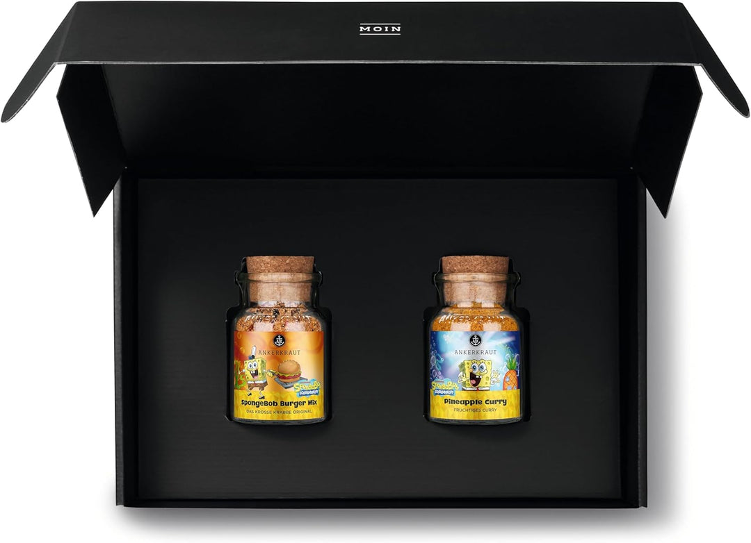 Ankerkraut x Spongebob Geschenk-Box, mit Pineapple Curry und Burger Mix, Spongebob-Edition, Nickelod