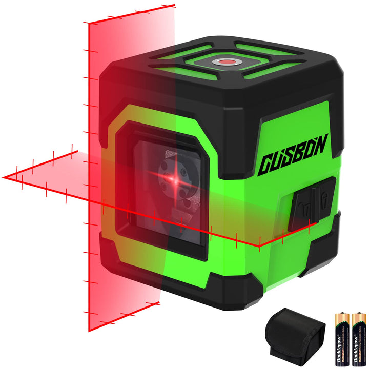 Linienlaser mit Markierungen, CUSBON Kreuzlinienlaser mit Manuellem/Selbstnivellierendem Modus(Roter