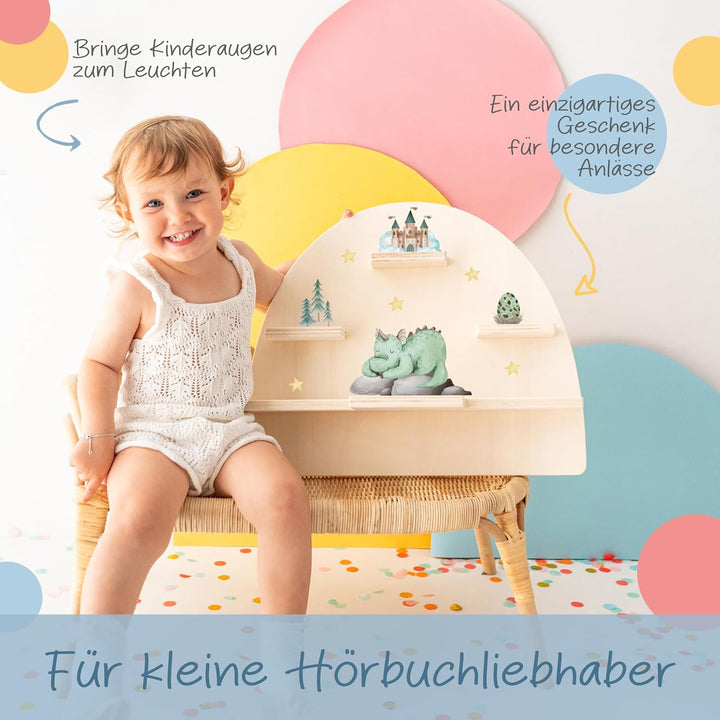 Personalisiertes Tonie Regal für Kinderzimmer - Magnetisches Toniebox Regal für Toniebox & Figuren m