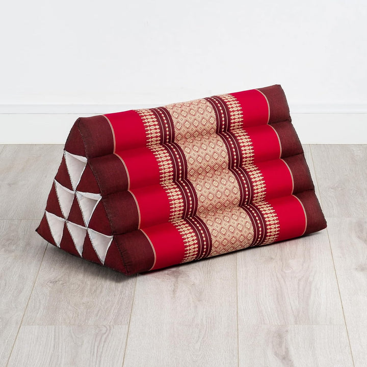 livasia Rückenstützkissen mit Muster, Dreieckskissen für den Garten, Keilkissen mit Kapok, vegan und