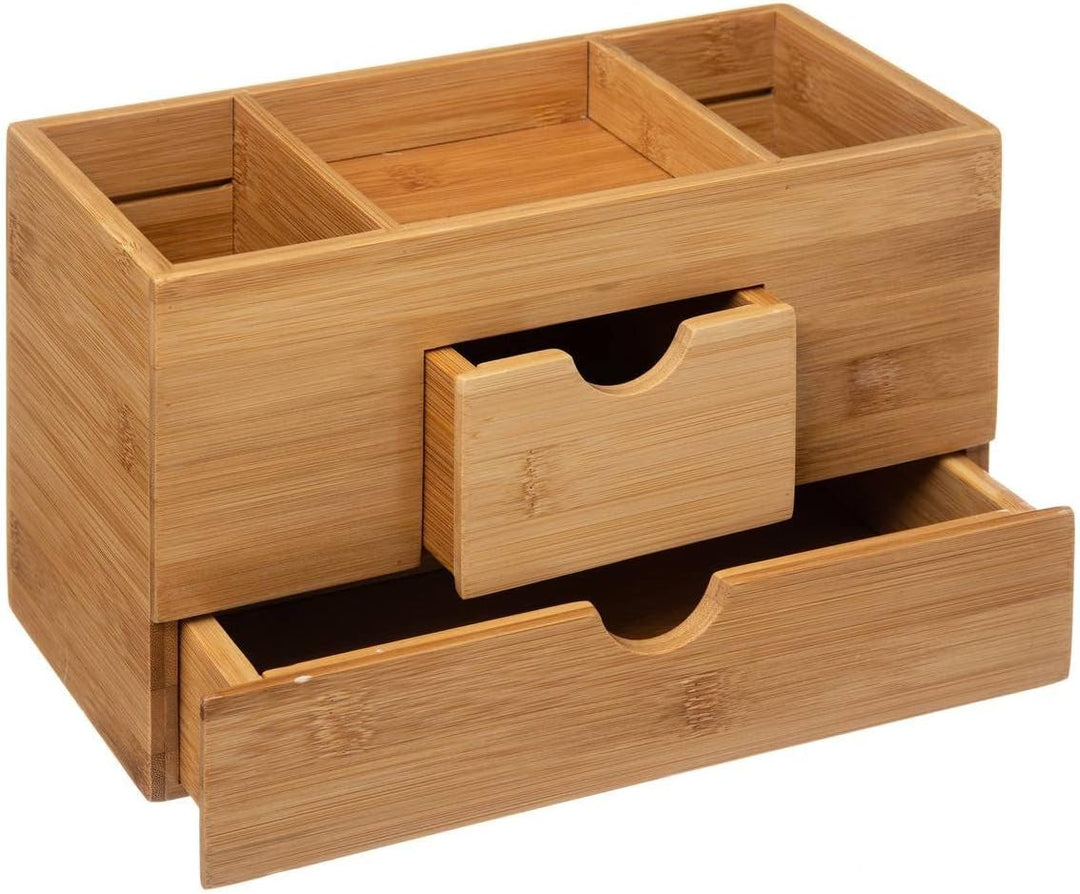 5 five simply smart 5five - organizer mit 2 schubladen und 3 fächern aus bambus