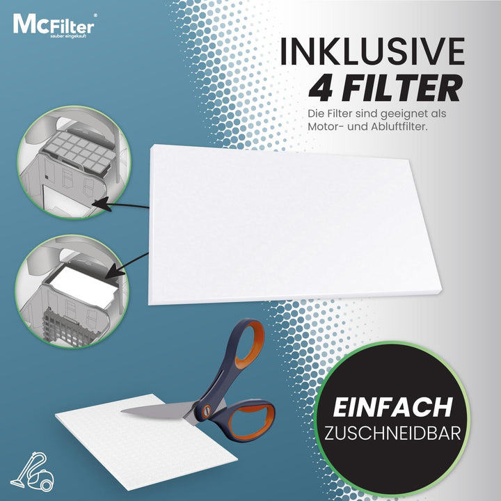 McFilter I 20 Staubsaugerbeutel YSM 8 geeignet für Clatronic BS 1250, BS 1264, BS 1272, BS 1275 ECO,