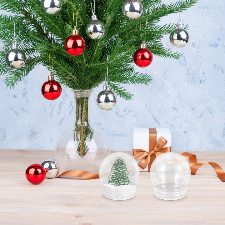 Operitacx 10 StüCk Schneekugel Weihnachten Selber Machen Mit Schraubverschluss, 150ml Transparent Sc