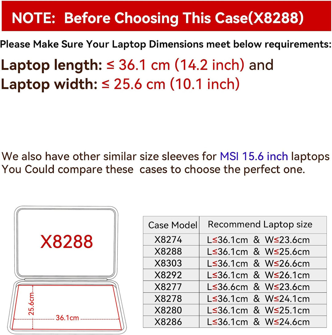 Smatree Hard Eva Schutzhülle Tasche Kompatibel für 15,6 Zoll MSI Thin 15 Series Laptop, für 15,6 Zol