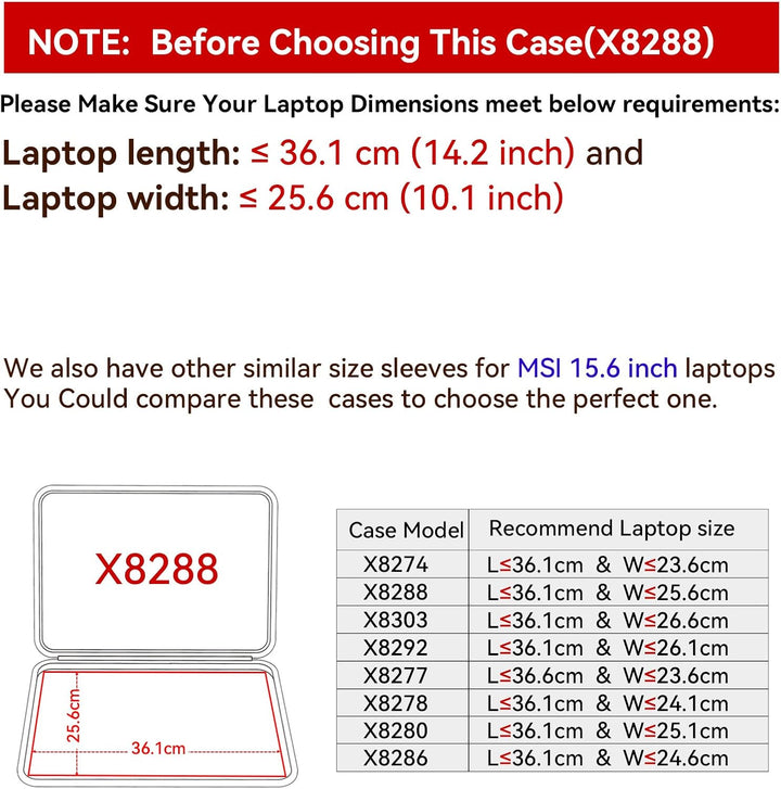 Smatree Hard Eva Schutzhülle Tasche Kompatibel für 15,6 Zoll MSI Thin 15 Series Laptop, für 15,6 Zol