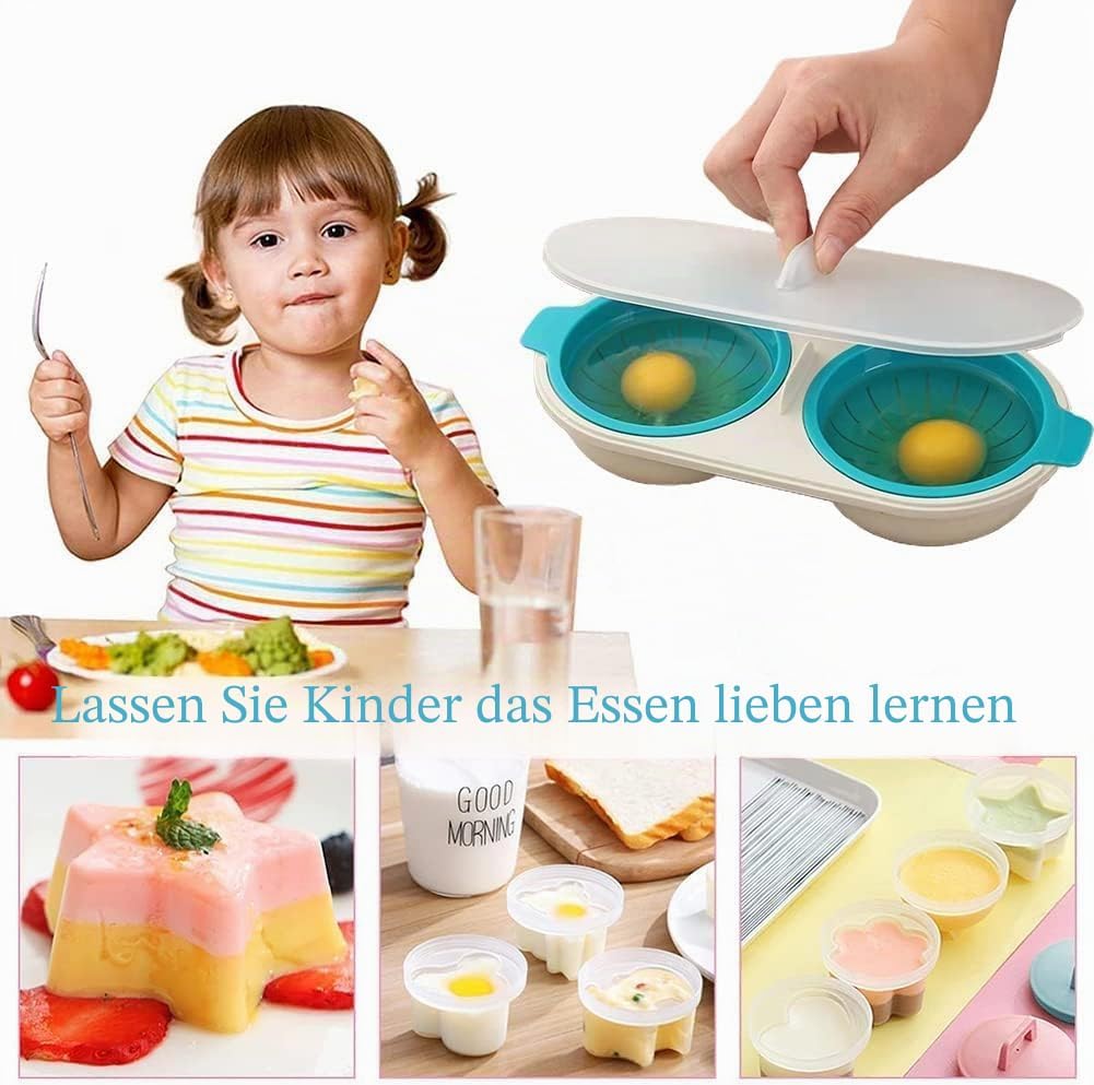 Eier mikrowellen kocher, Eierkocher Eierdampfer Kochgeschirr Schnell gedämpfte Eier Box Eier-Pochier