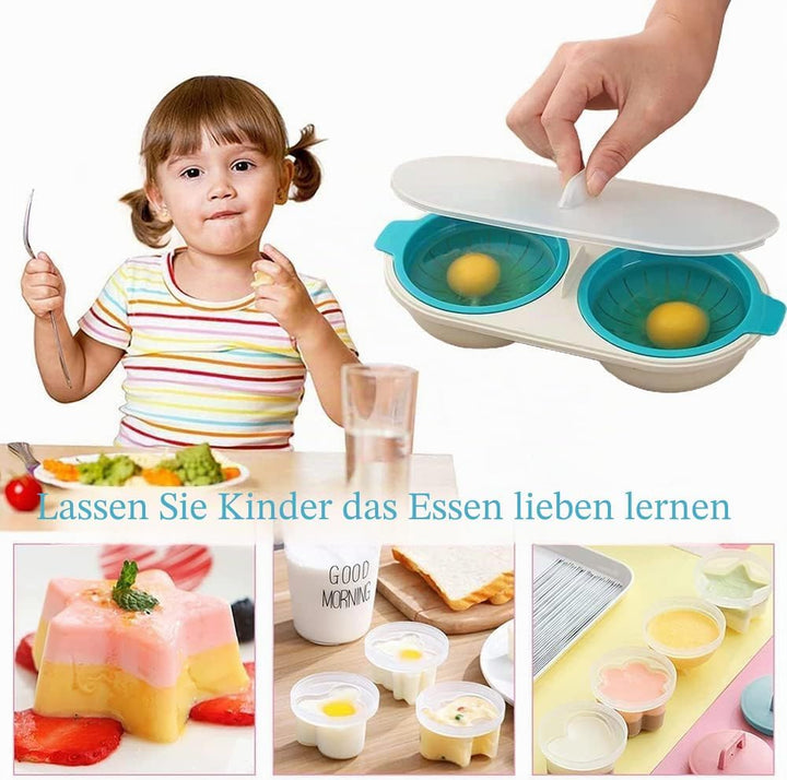 Eier mikrowellen kocher, Eierkocher Eierdampfer Kochgeschirr Schnell gedämpfte Eier Box Eier-Pochier