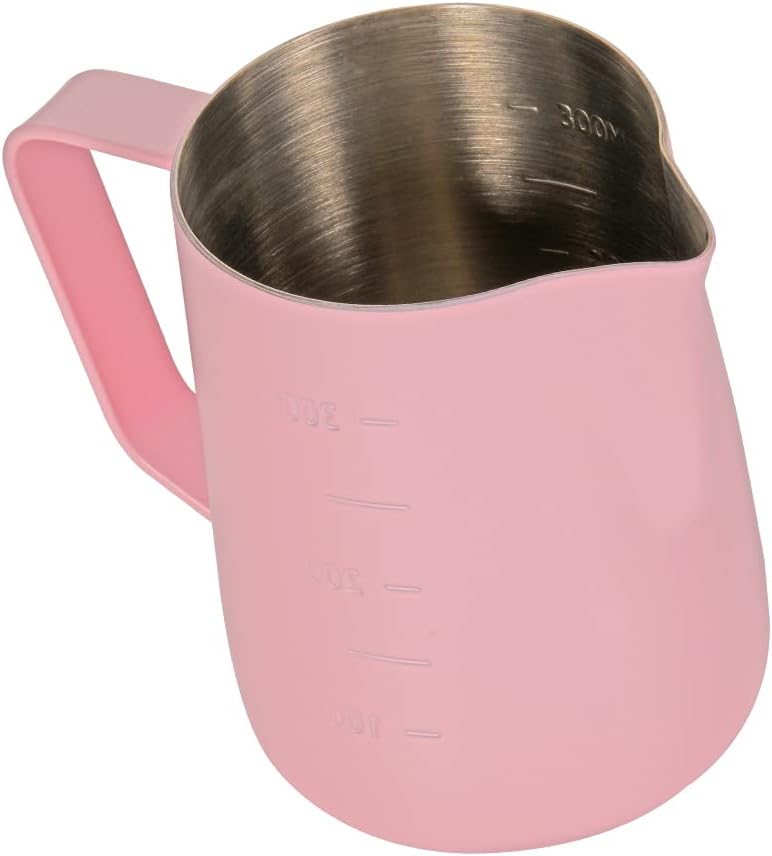 Dianoo Espresso Dampfkrug 350ml, Milchaufschäumkrug Edelstahl mit Messung, Milchaufschäumbecher, Kaf