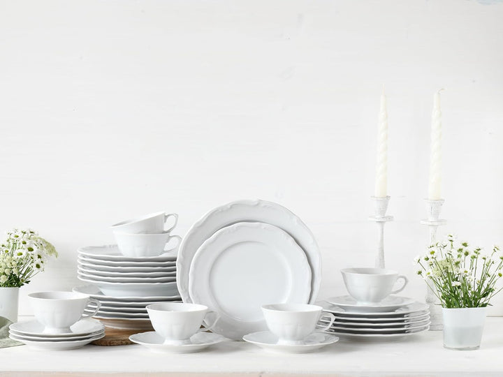 Creatable Kombiservice 30 teilig, Porzellan, Weiss Kombiservice 30-teilig