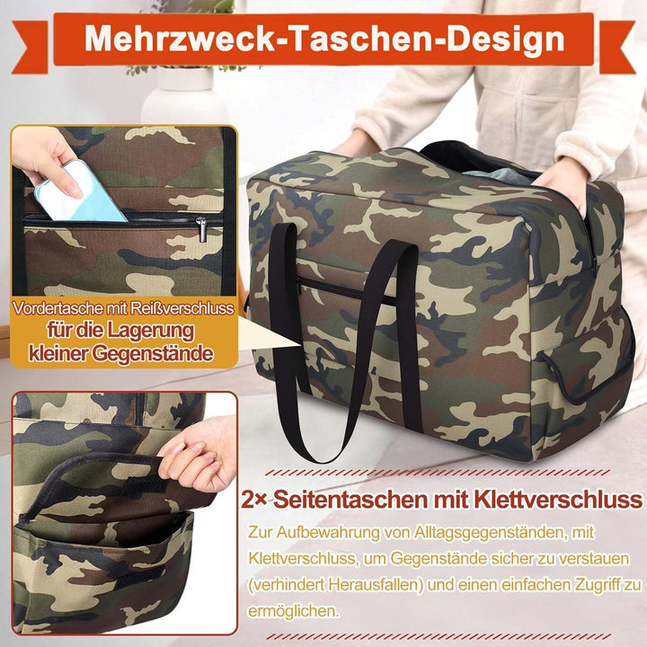 Extra Grosse Reisetasche, Wasserdicht Transporttasche, Heavy Duty Tragetasche mit verstärkten Griffe