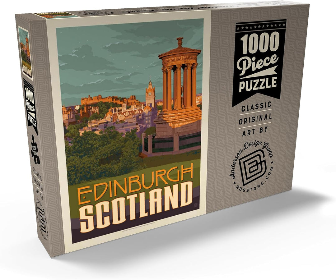 Schottland: Edinburgh, Vintage Poster - Premium 1000 Teile Puzzle - MyPuzzle Sonderkollektion von An